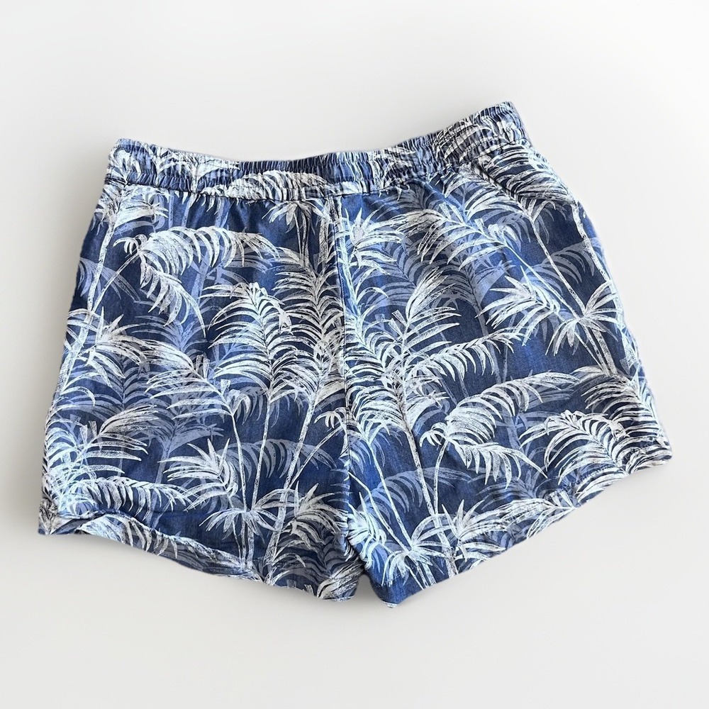 Tommy Bahama Shorts Linen Women's Palm Leaf Elastic Waist Lined Tropical - Picture 5 of 5